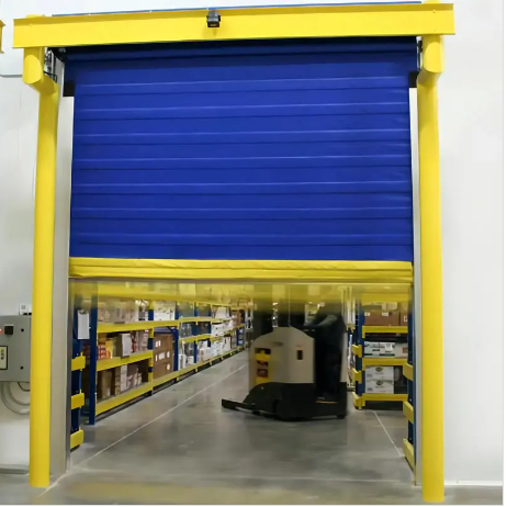 Custom commercial Overhead Industrial Door with glazing